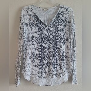 Lucky Brand Sz Small Long-Sleeve Blouse